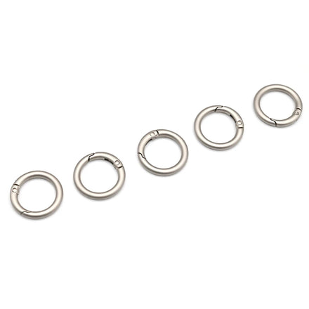YYX Promotional Factory in Stock Round Carabiner Hook Snap Silver Aluminum Carabiner Ring