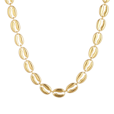 Unisex 14k 18k Gold Plating Non Tarnish Shell Shaped Stainless Steel Necklaces
