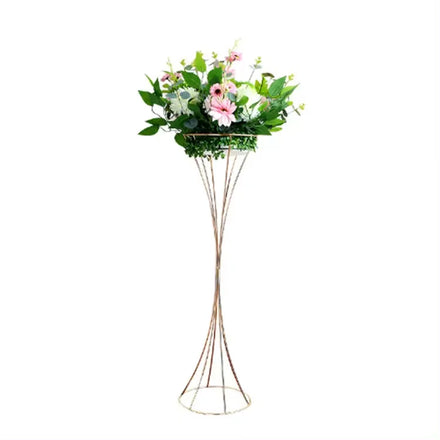 HJ211127-1 Gold Metal Flower Centerpieces for Wedding Tables Floral Centerpiece Stand for Tabletop Event Party Birthday