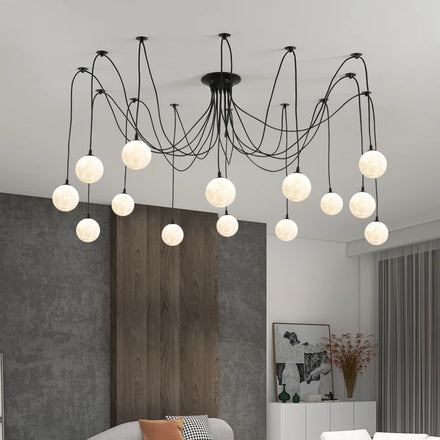 Nordic Living Room Black Minimalist Dining Room Living Room Chandelier Modern Art Decorative Light Villa Corridor Interior