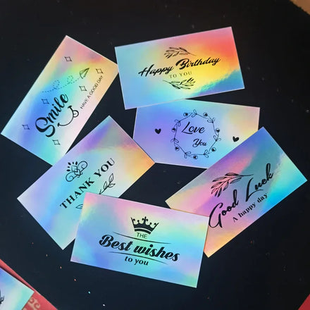Wholesale Luxury Thank You Card Printing Laser Business Greeting Card White Backside Postcard Gift Card for Thank You