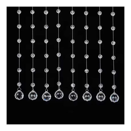 ZK220148 Acrylic Crystal Curtain Glass Crystal Curtain Crystal Garland Curtain for Home Decorationclear Wedding Beaded Garland