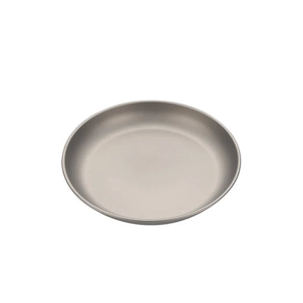 Outdoor Pure Titanium Eco-Friendly Multi-Size Dinner Plate Custom Logo for Camping Gas Induction Compatible Salad Fruit Dish