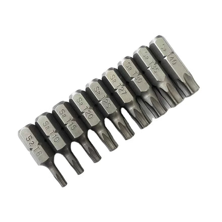 S2 Material 1/4 Hex Shank Torx Screwdriver Single End Bits