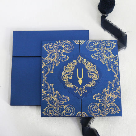 Bat Mitzvah Invitation Folio Personalized Bridal Shower Wedding Invitation Card with Custom Printed