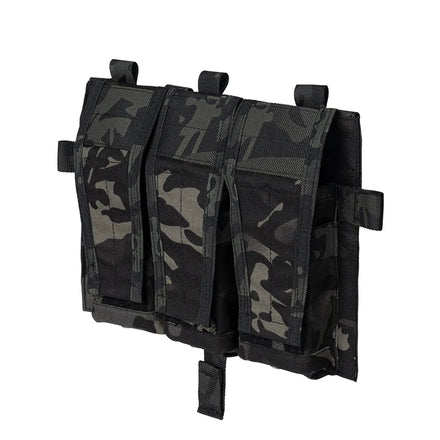 IDOGEAR Triple Mag Pouch Detachable Hunting 500D Nylon Tactical Front Flap Magazine Pouch for for 5.56mmMags