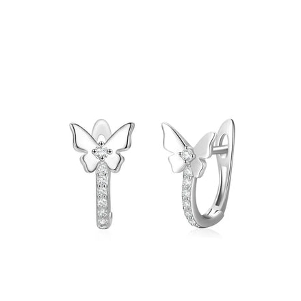 Hot Sale Butterfly Earrings for Women Sterling Silver 925 Ins Style Design Fine Jewelry Popular Hoop Earrings