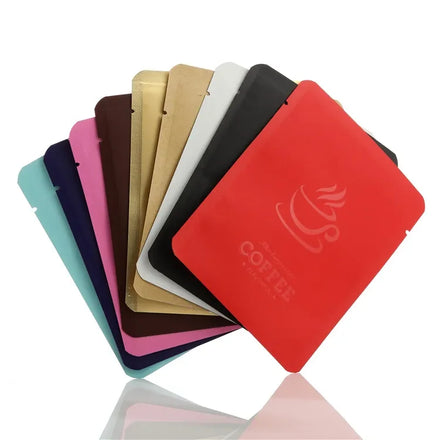 500pcs Custom Printed Aluminum Foil Filter Coffee Bean Packaging Bag Small Coffee Pouch Drip Coffee Bag