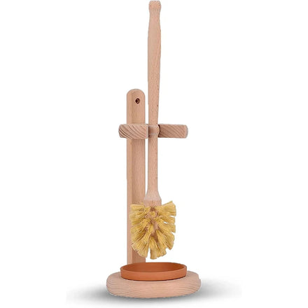 Private Label Biodegradable Cleaning Brushes Wooden Sisal Fiber Toilet Brush Sustainable Cleaning Brushes