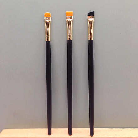 3 Pcs Eye Make up Brushes Kit Ultra Thin Eyeshadow Brush Eyeliner Brush Eyebrow Dyeing Beauty Makeup Tools
