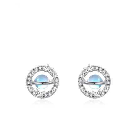New Product Design 925 Sterling Silver Earrings Simple Temperament Zircon Women's Fine Jewelry Earrings
