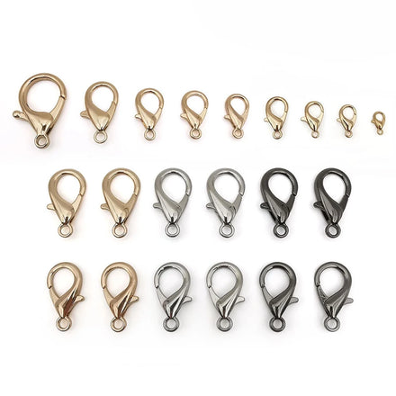 100pcs/pack DIY Bracelet Necklace Jewelry Accessories Zinc Alloy Crayfish Buckle Key Chain Accessories Hook