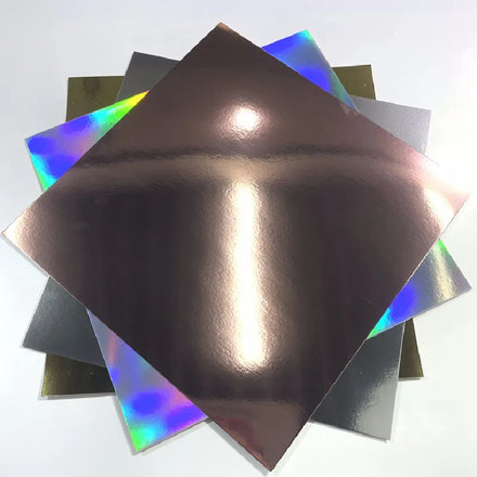 300 Gsm 12*12 Inc Bright Face Metal Foil Mirror Card Premium Card Sparkling Craft Flash Card