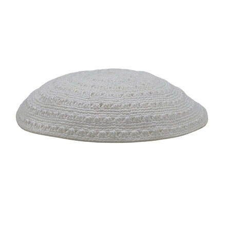 Handmade 100% Cotton Yarmulke Kippah Men's Stylish White Kipa Daily Party Business Customizable Sizes Adults Boys Outdoor
