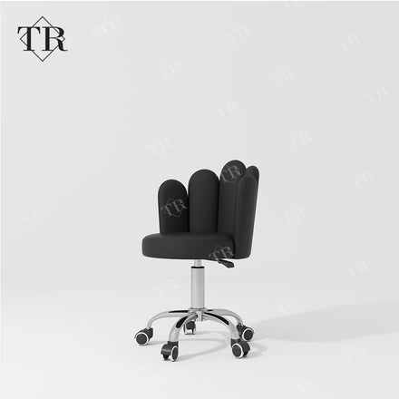 Turri Stock Rotating Lifting Saddle Swivel Rolling Wheels Beauty Salon Barber Chair PU Leather Contemporary Design
