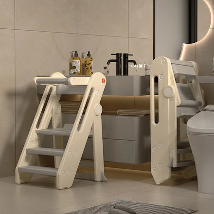 Folding Tower Plastic Foldable Learning Tower Kids Kitchen Helper Stool Adjustable Kitchen Montessori Tower Stepping Stool