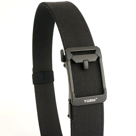 TUSHI Customizable Double-Layer Nylon Alloy Quick Release Automatic Buckle Waist Belt Wear-Resistant Durable Tactical Use