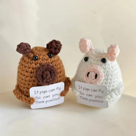 Very Popular New Style Crochet Pig Knitted Positive Potato Doll Novelty Gifts