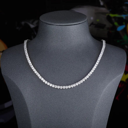 Hip Hop Jewelry Collection: Iced Out Gold Plated Tennis Chain Set with 3mm 4mm 5mm White Gold AAA CZ