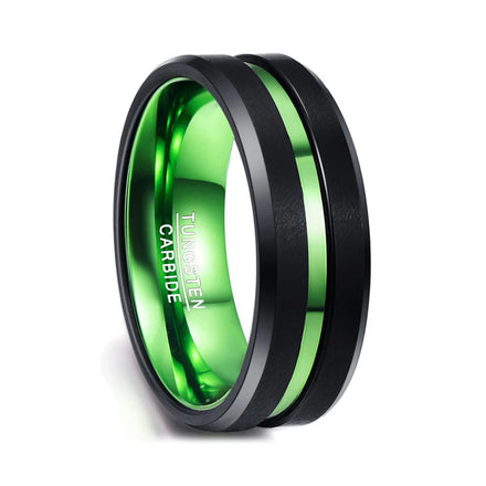 Alin 8MM Newest Design Alin Tungsten Rings Mens Vintage Rings Jewelry for Men Women