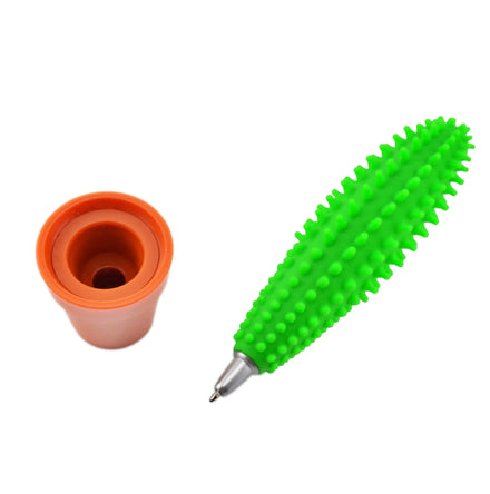 NEW Creative Plant Shaped Soft Rubber Cactus Neutral Pen for Learning Office Stationery Black Signature Pen Manufacturer Wholesale