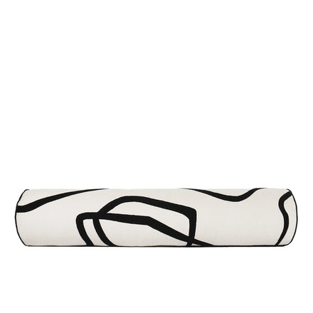 Tiff Home Wholesale 70*15cm Modern Cushion Cover Black and White Embroidered Candy Shaped with Irregular Lines New Product