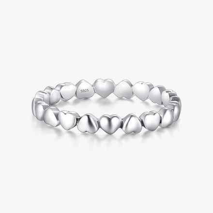 Hot Authentic Original Fashion 100% Solid 925 Sterling Silver Heart Finger Ring Forever Love Jewelry Valentine's Day Gift