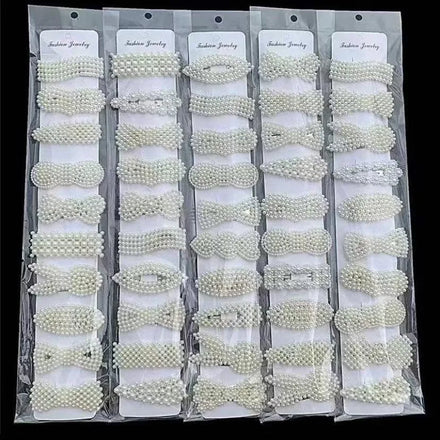 Pearl Bobby Pin Set 10 Different BB Clips for Women Hair Accessories