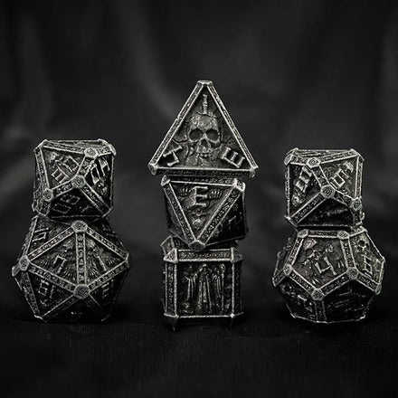 Pathfinder Roleplaying Game 7 Pieces Polyhedral Custom Copper Metal Dice Set DND