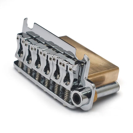 Guitar Tremolo Bridge 83.5x40.5 String Sapceing 54.5MM(5x10.9MM) Brass Block Cambered Surface Saddle Chrome