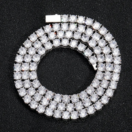 Iced Out Gold Plated Tennis Chain Set: 3mm 4mm 5mm White Gold AAA CZ Hip Hop Jewelry