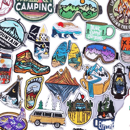 Outdoor Camping Wholesale Iron on Embroidered Patches for Clothing Custom Patches for Jeans Factory Price