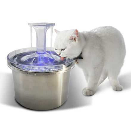 Luxury Smart Electronic Stainless Steel Cat Water Dispenser Automatic Circulation Cat Drinking Fountain Pet Supplies for Cats
