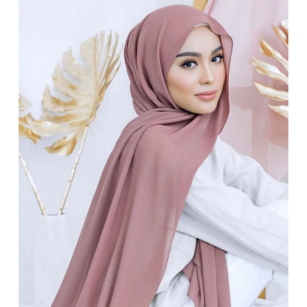 High Quality Fashion Borong Tudung Muslim Islamic Headscarf Women Ethnic Scarf Hijab Plain Bubble Chiffon Shawl