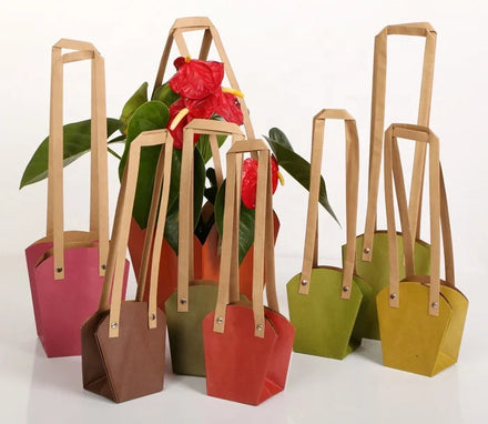 Wholesale Gift Food Grocery Brown Handle Kraft White Paper Bags With Twisted Handle