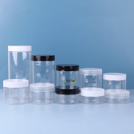50 80 100 120 150 200 250 300 500ml Empty PET Plastic Transparent PET Plastic Jars with Lids Cosmetic Jars Plastic Bottle