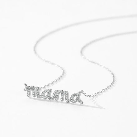 925 Sterling Silver Minimalist Letter Mother MOM MAMA Necklace for Mother's Day Gift Jewelry Wholesale