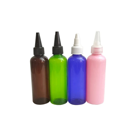120ml Custom Plastic Bottle With Twist Top 4oz Squeeze Bottle for Hair Oil