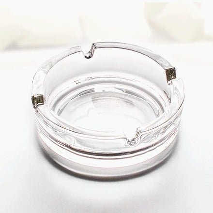 Creative Fashionable Ashtray Crystal Glass Gold Ashtray Office Living Room Round Home Large Ashtray
