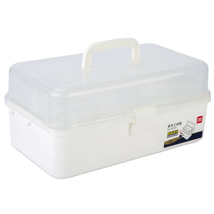 Deli 68303 16 Inch Art Toolbox Large Capacity Multifunctional Painting Box Stationery Storage Toolbox 16pcs Per Carton Set