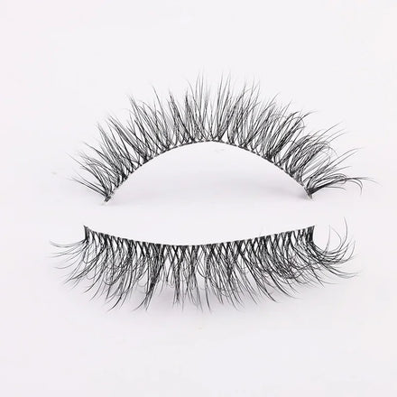 High Quality Vegan 3D Faux Mink Lashes Wholesale Custom Thin clear Band Full Strip False Eyelashes Vendor