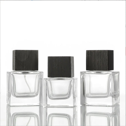 30ml 100ml Spot Thick Bottom square Perfume Bottle Package Glass Bottle Bayonet Split Flask