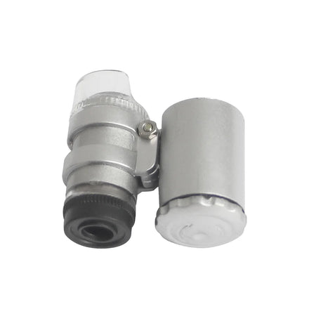 Auble Mini 60x LED Light Microscope Magnifier Pocket Jewelry Jeweler Loupe 10X Folding Jewelry Tools Equipment