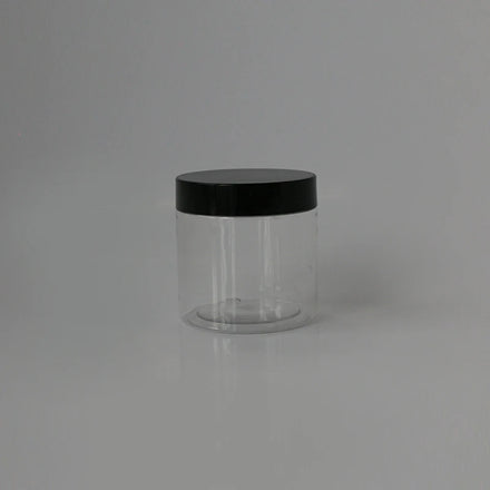 2oz 200ml 4oz 8oz Black Lid clear Packaging Containers Pet Plastic Mason Body Cream Cosmetic Jars
