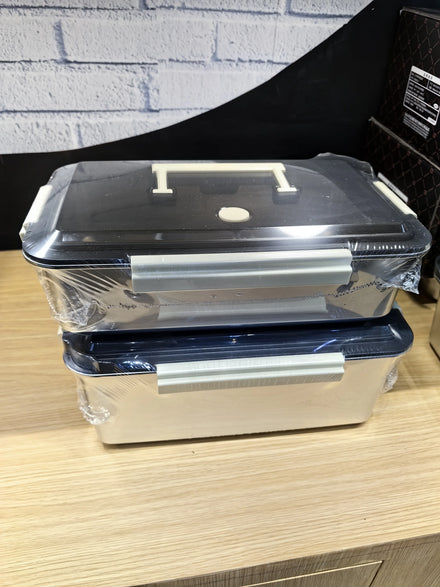New HUFA Large Capacity 5/7L Stainless Steel Crisper Handle Sealed Leak Proof Freshness Preservation Portable Kitchen Box