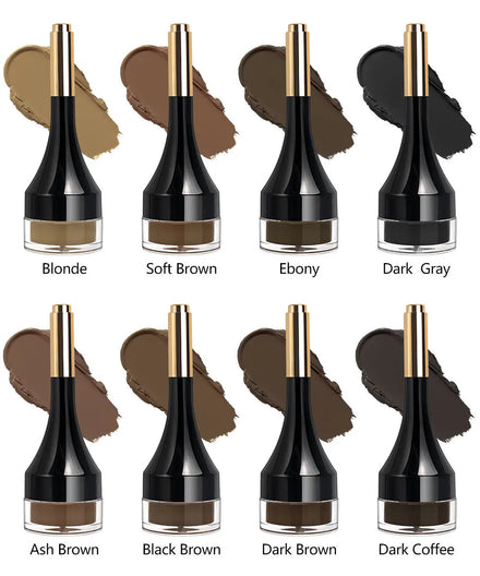 New Long Lasting 2 in 1 Mineral Waterproof Color Tattoo Eye Brow Tint Kit Eyebrow Enhancers Gel Pomade