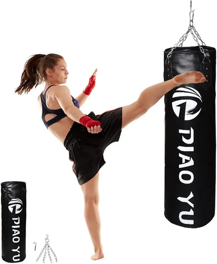 Piaoyu Sports Equipment PU Leather Hollow Punching & Sand Bag for Team Training in Boxing