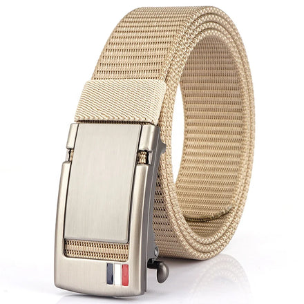 TUSHI Luxury Adjustable Nylon Fabric Belt Men Quick Release Zinc Alloy Buckle Customizable Outdoor Sports Waistband Model 3.4-39