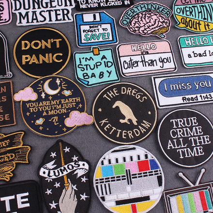 Factory Direct Price Wholesale Letter Iron on Embroidered Patches on Clothes DIY Custom Embroidery Patches for Clothing