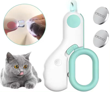 Cat Nail Clippers with LED Light Modern Stainless Steel Avoid Over-Cutting Professional Grooming Tool for Beginners